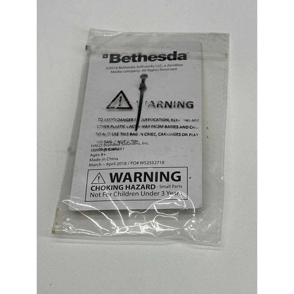 Rage Bethesda Video‎ Game Keychain Metal Batarang Keychain NEW Sealed